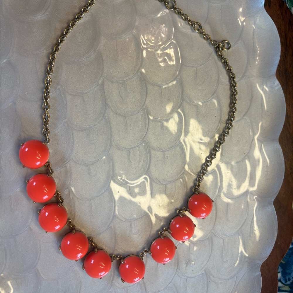 J.Crew Elegant Coral Bead Necklace